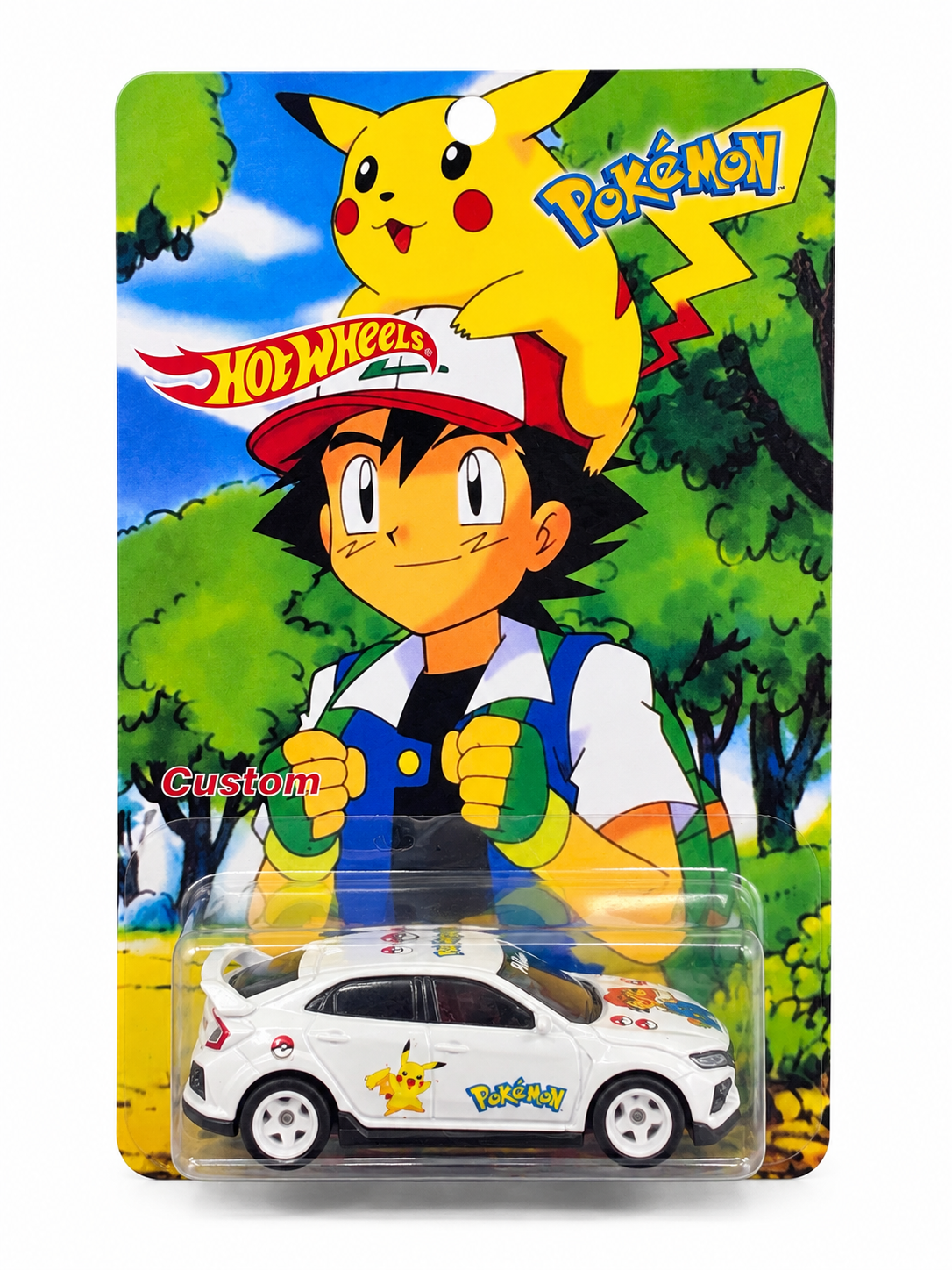 1/64 2018 HONDA CIVIC TYPE R POKÉMON CUSTOM HOT WHEELS