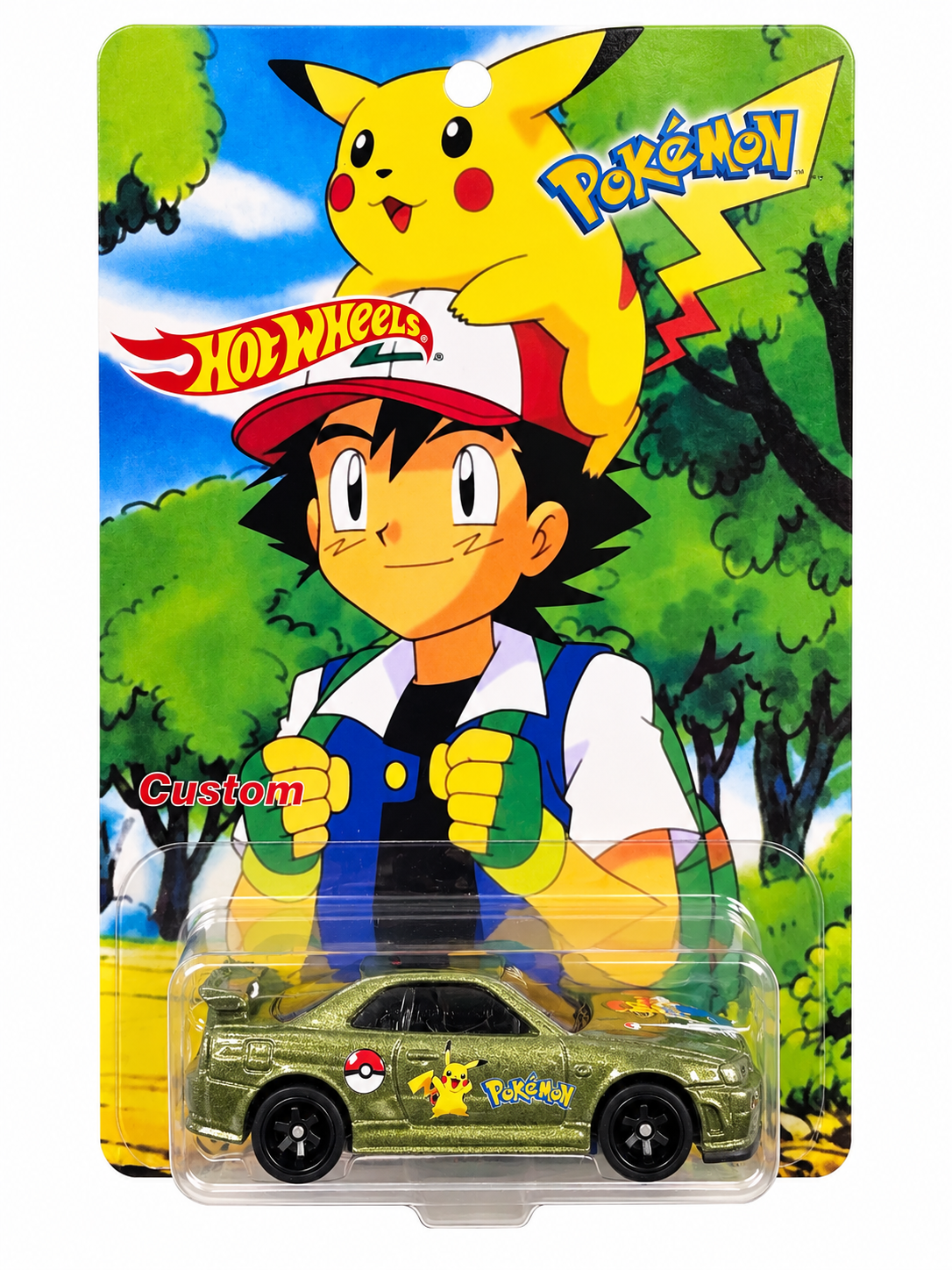 1/64 NISSAN SKYLINE GT-R R34 POKÉMON CUSTOM HOT WHEELS