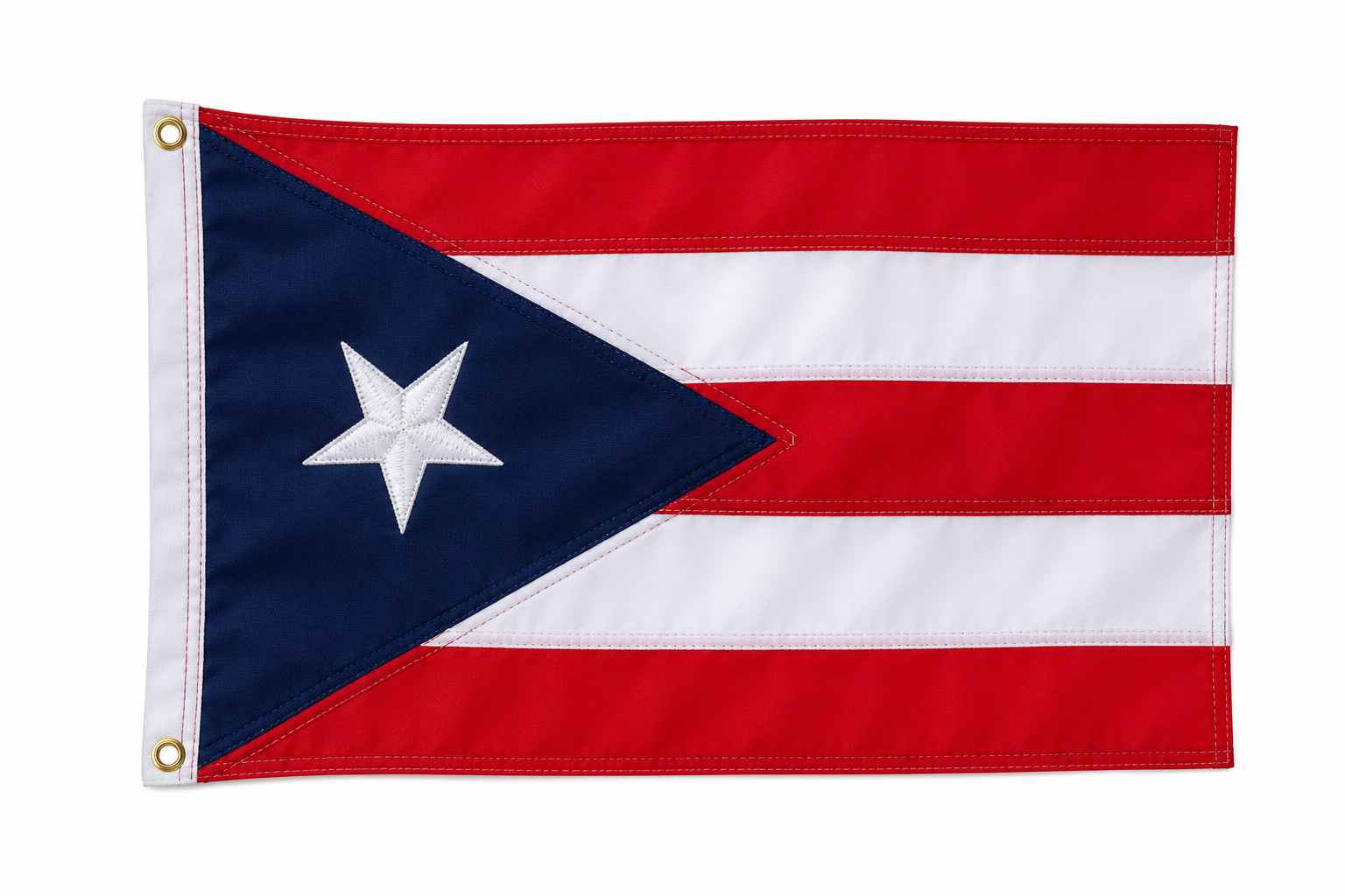 EMBRODERED FLAG 3’ x 5’ - BANDERA DE PUERTO RICO BORDADA 3’ X 5’. PM250011