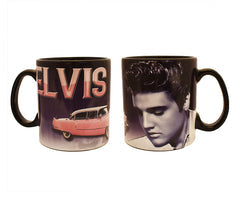 TAZA DE ELVIS PRESLEY Y CADILLAC ROSA