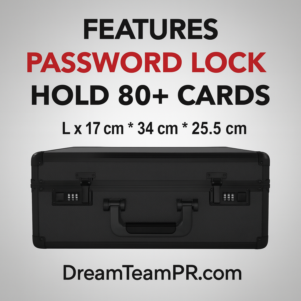 3 ROW GRADED TRADING CARD STORAGE BOX - HOLDS 80+ CARDS / MALETA PARA GUARDAR TARJETAS COLECCIONABLES