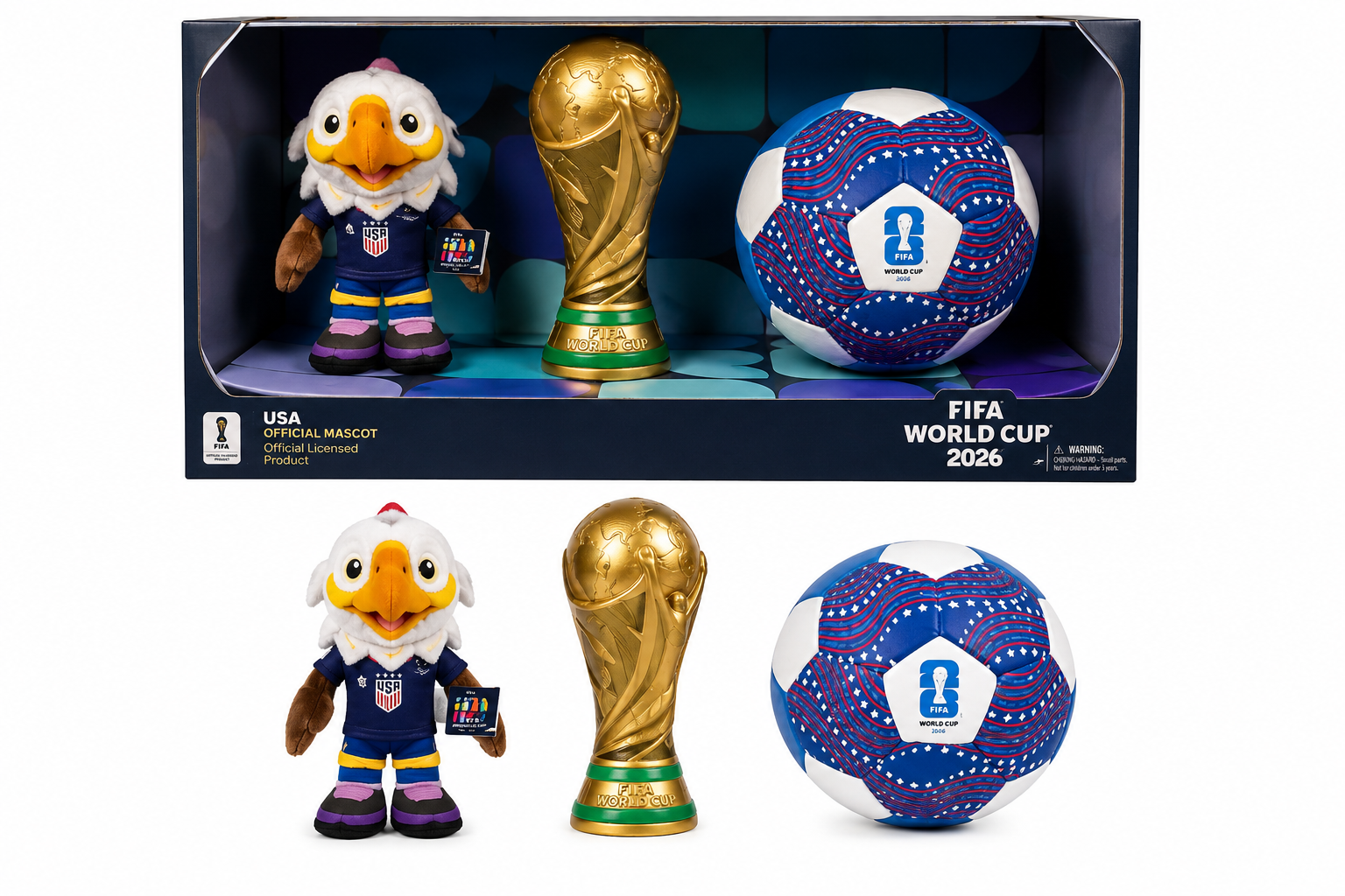 2026 FIFA WORLD CUP 3 PLUSH SET (BEAR/EAGLE)
