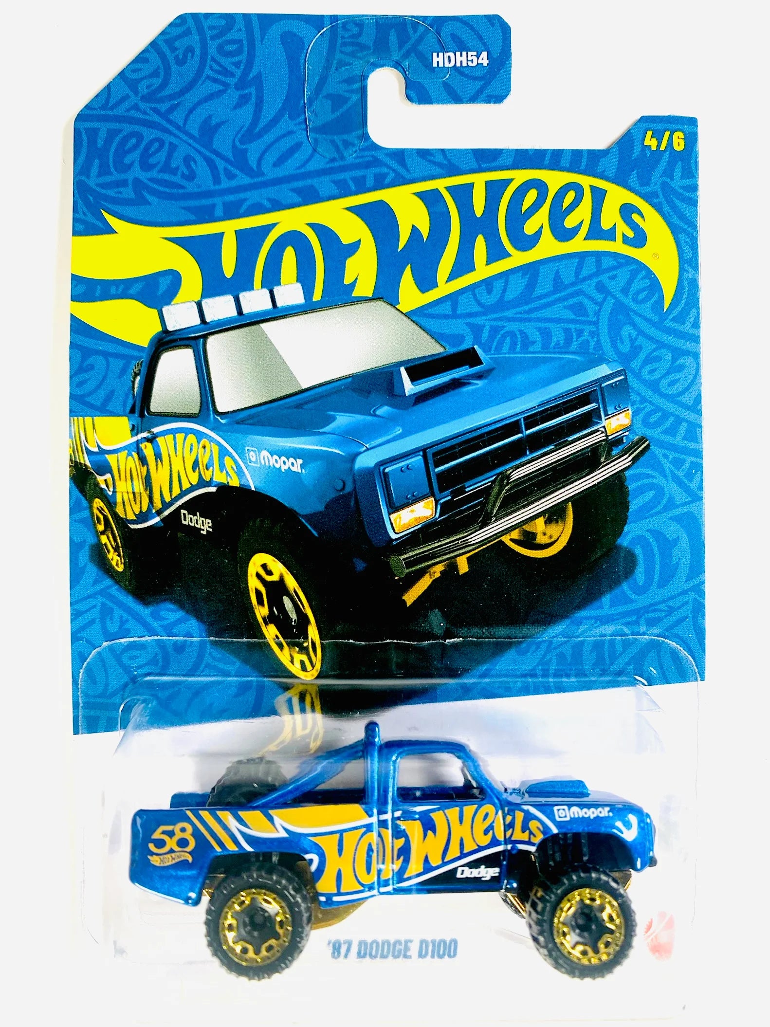 1/64 87’ DODGE D100 58TH ANNIVERSARY - HOT WHEELS 4/6