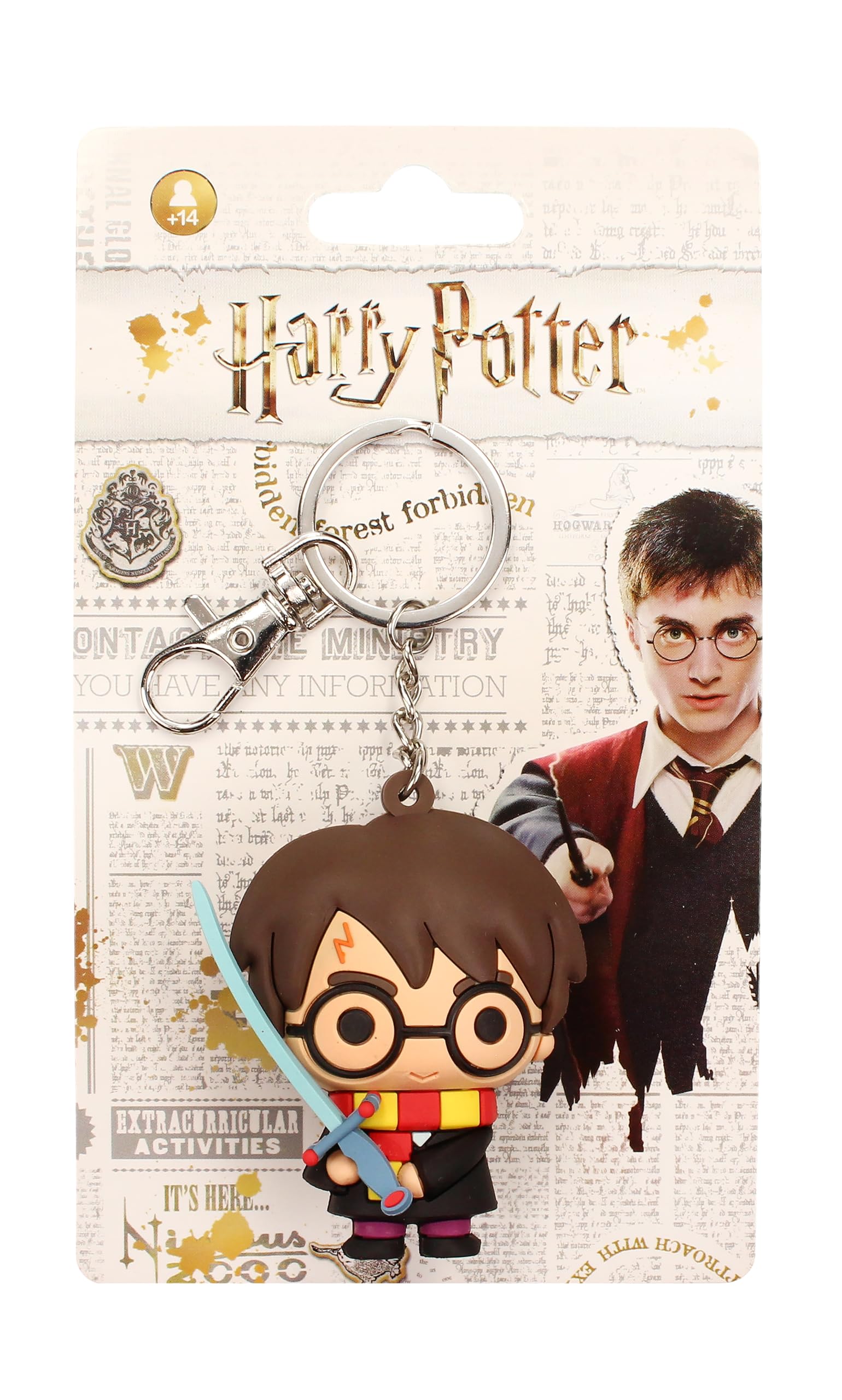 HARRY POTTER 3D MOLDED RUBBER KEYCHAIN