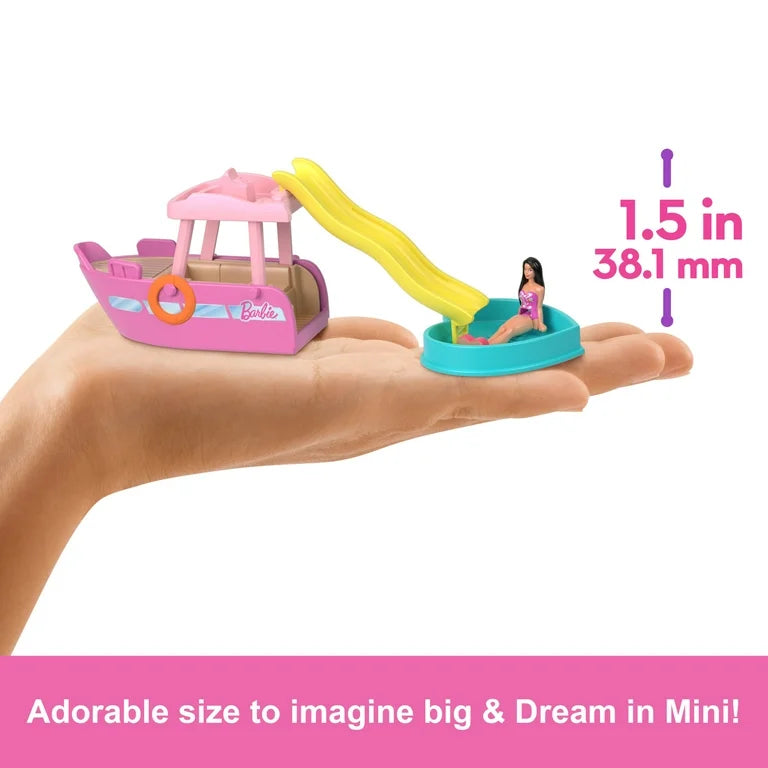 BARBIE MINI LAND BOAT VEHICLE SET - MATTEL