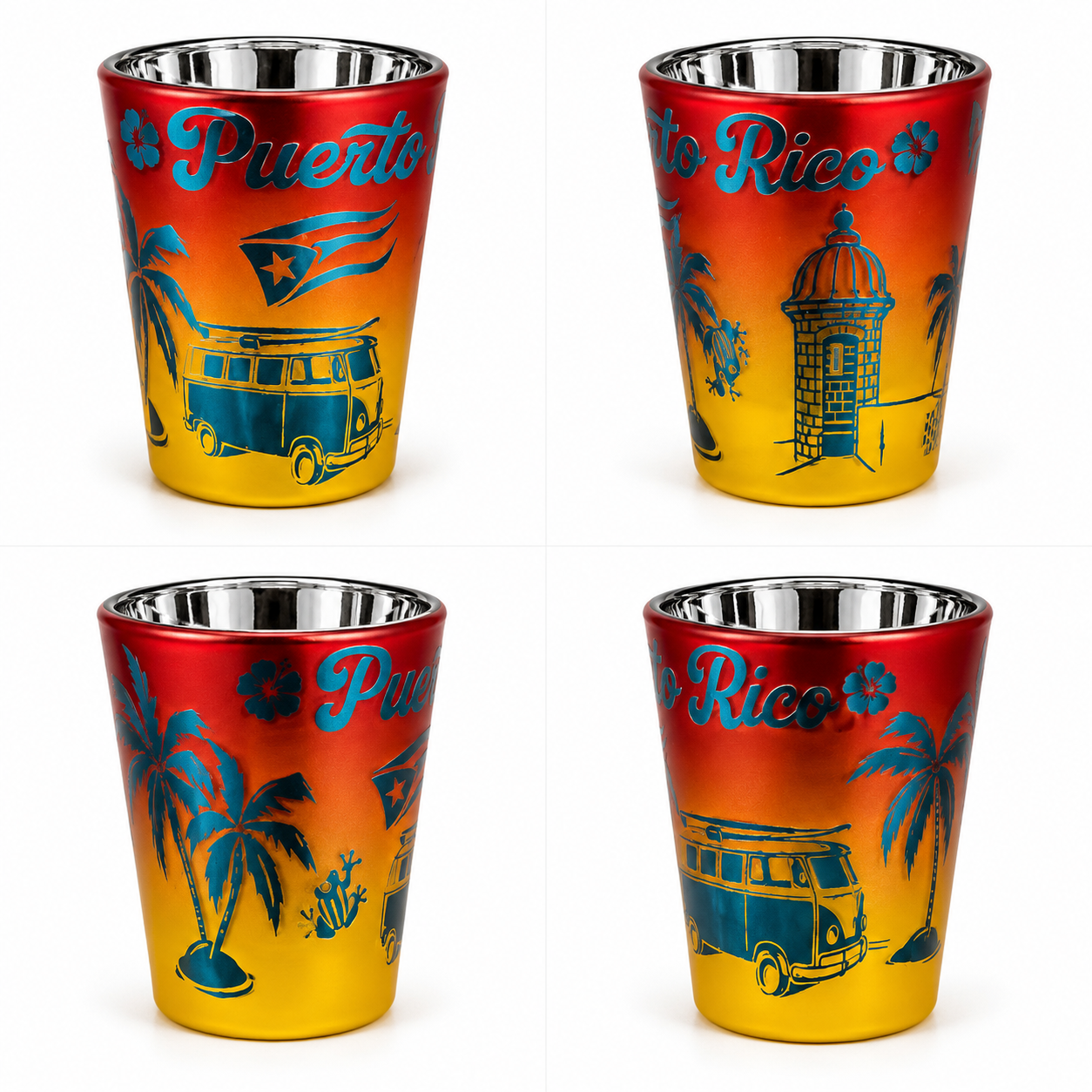 PUERTO RICO (PR) SHOT GLASS - VW VOLKSWAGEN DESIGN