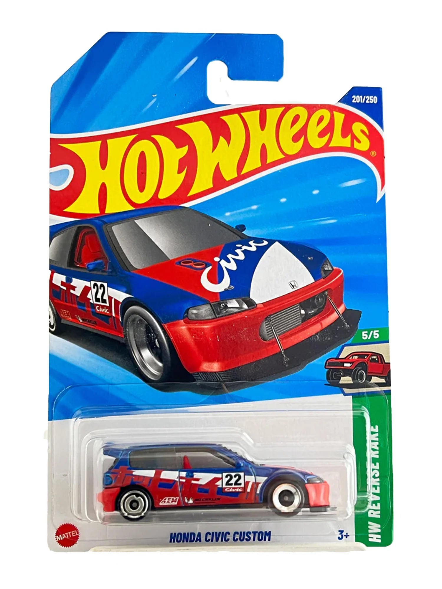 1/64 HONDA CIVIC CUSTOM HW RESERVE RAKE - HOT WHEELS