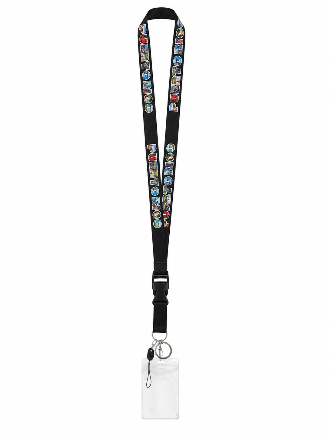 LANYARD PUERTO RICO - BLACK DESIGN IN LETTERS