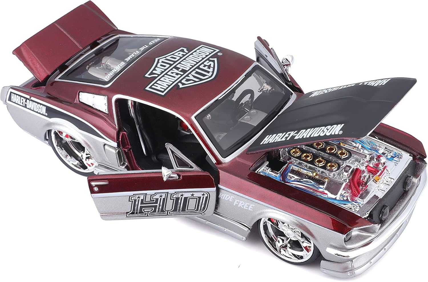 1/24 1967 FORD MUSTANG GT HARLEY DAVIDSON - MAISTO