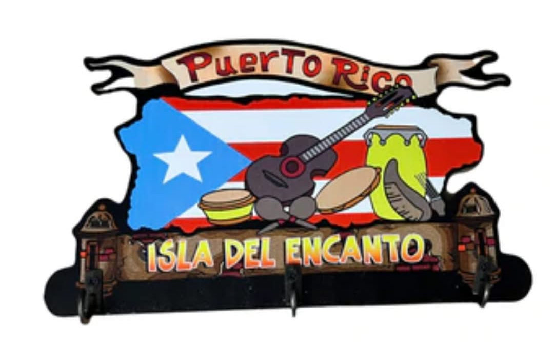 PORTA LLAVE MADERA INSTRUMENTOS DE PUERTO RICO / KEY HOLDER