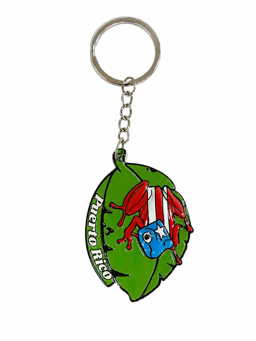 LLAVERO DE PUERTO RICO COQUI EN HOJA