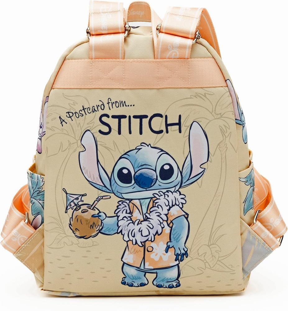 MOCHILA BULTOS STITCH 13” DELIXE NYLON DAYPACK MARRÓN