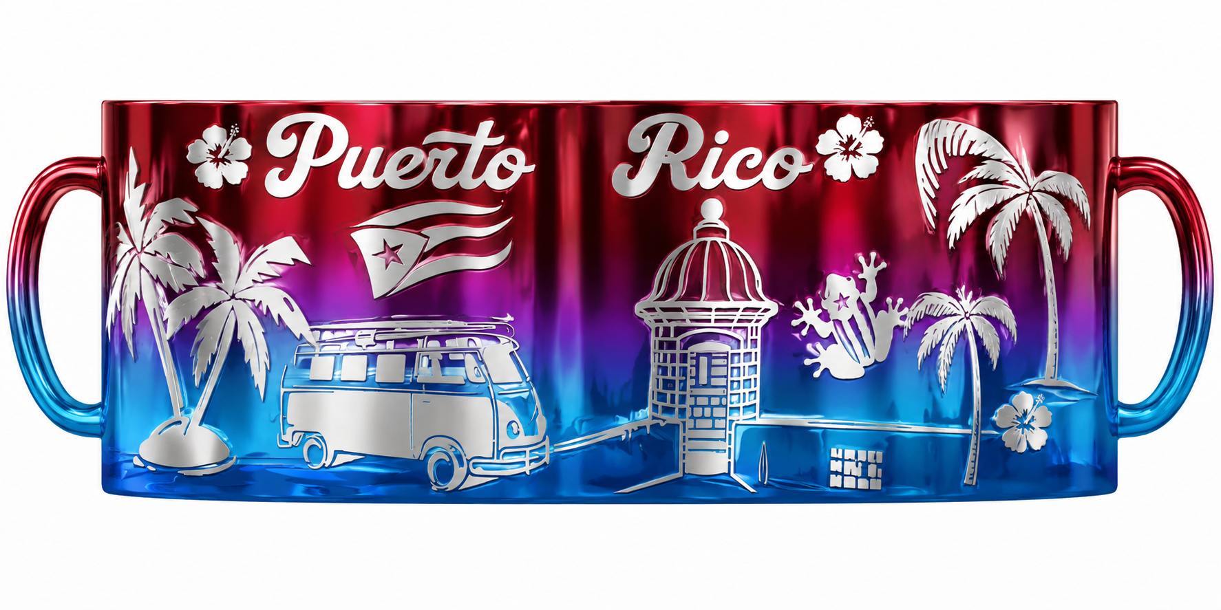 PUERTO RICO FROSTED GLASS MUG FCM08