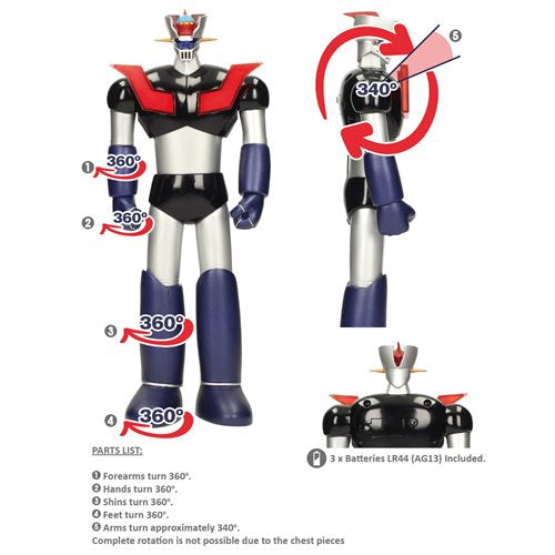 FIGURA DE MAZINGER Z DE 12” CON LUZ