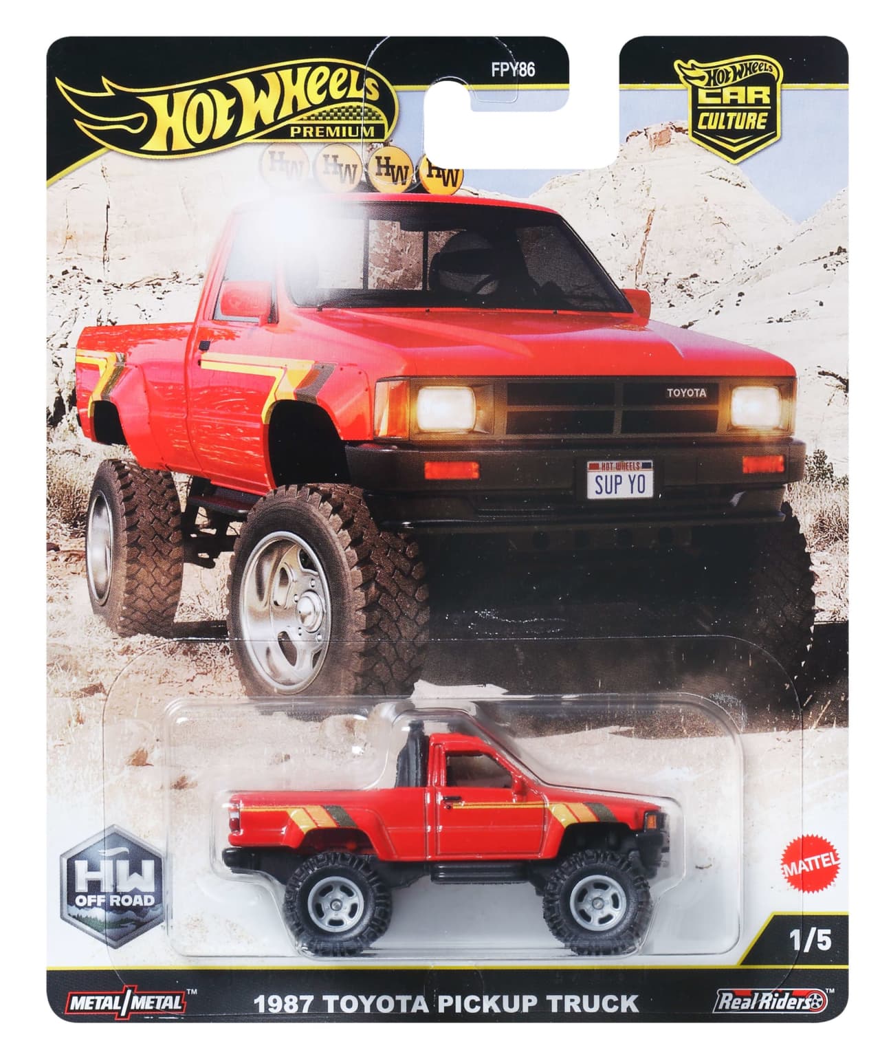 1/64 1987 TOYOTA PICK UP TRUCK HW OFF ROAD - HOTWHEELS