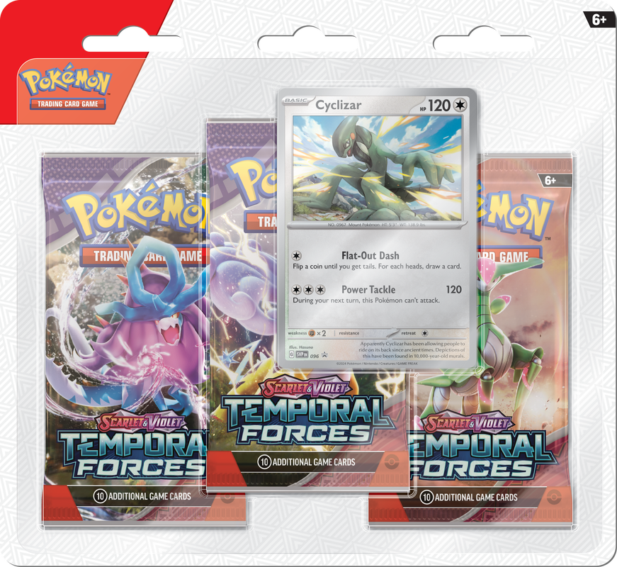 PAQUETE DE 3 POKÉMON ESCARLATA Y VIOLETA FUERZA TEMPORAL