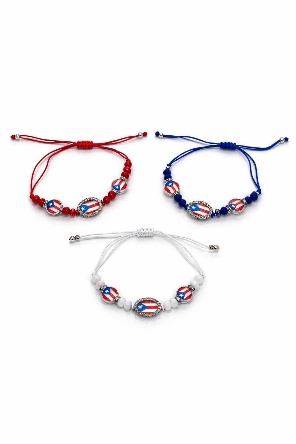 PULSERA CON BANDERA DE PUERTO RICO (AJUSTABLE) BL-9062PR
