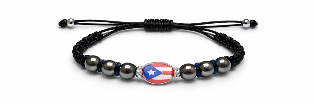 PULSERA CON BANDERA DE PUERTO RICO (AJUSTABLE) PBR1534PR