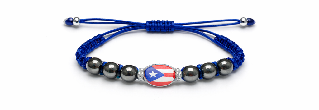 PULSERA CON BANDERA DE PUERTO RICO (AJUSTABLE) PBR1534PR