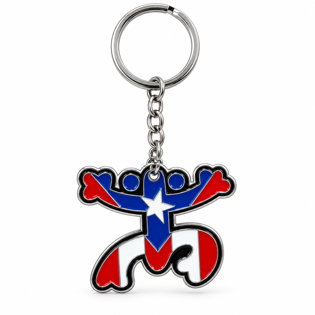 LLAVERO DE PUERTO RICO COQUI TAINO CON BANDERA - ABRIDOR DE BOTELLA