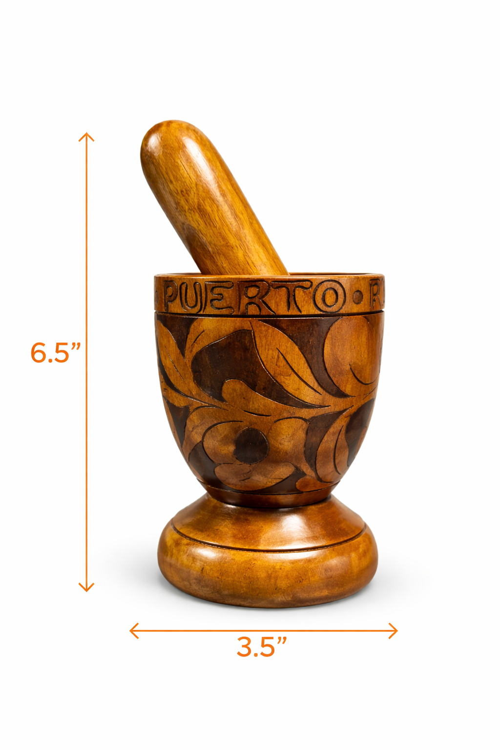 PILÓN DE PUERTO RICO 6.5” (ALTO) X 3.5” (BOCA) DE PUERTO RICO