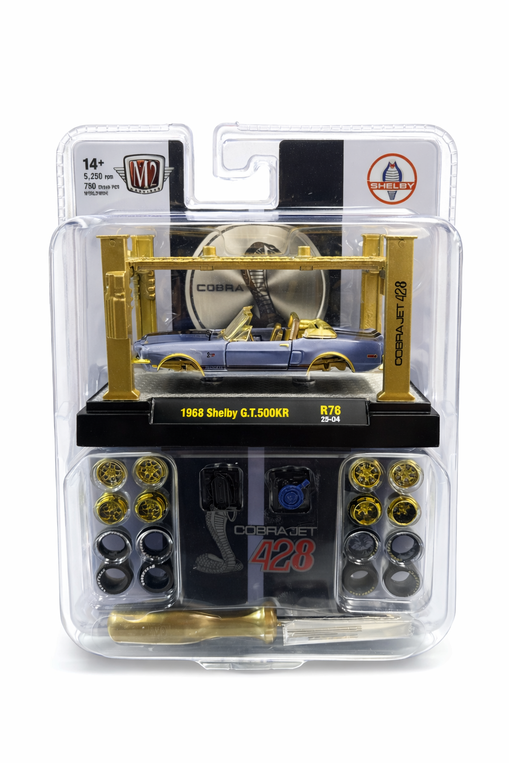 1/64 1968 SHELBY G.T.500KR “CHASE” MODEL KIT COBRA JET 428- M2 MACHINES (750 PCS WORLD WIDE)