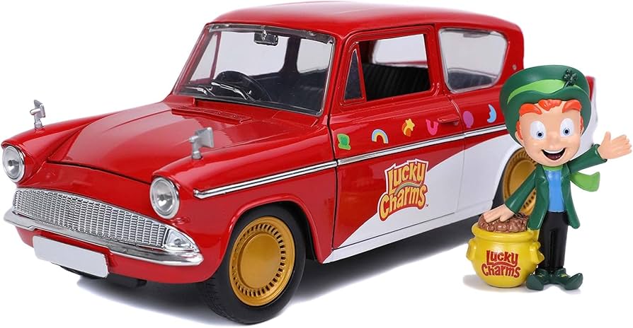 1/24 LUCKY THE LEPRECHAUN & 1959 FORD ANGLIA LUCKY CHARM - JADA