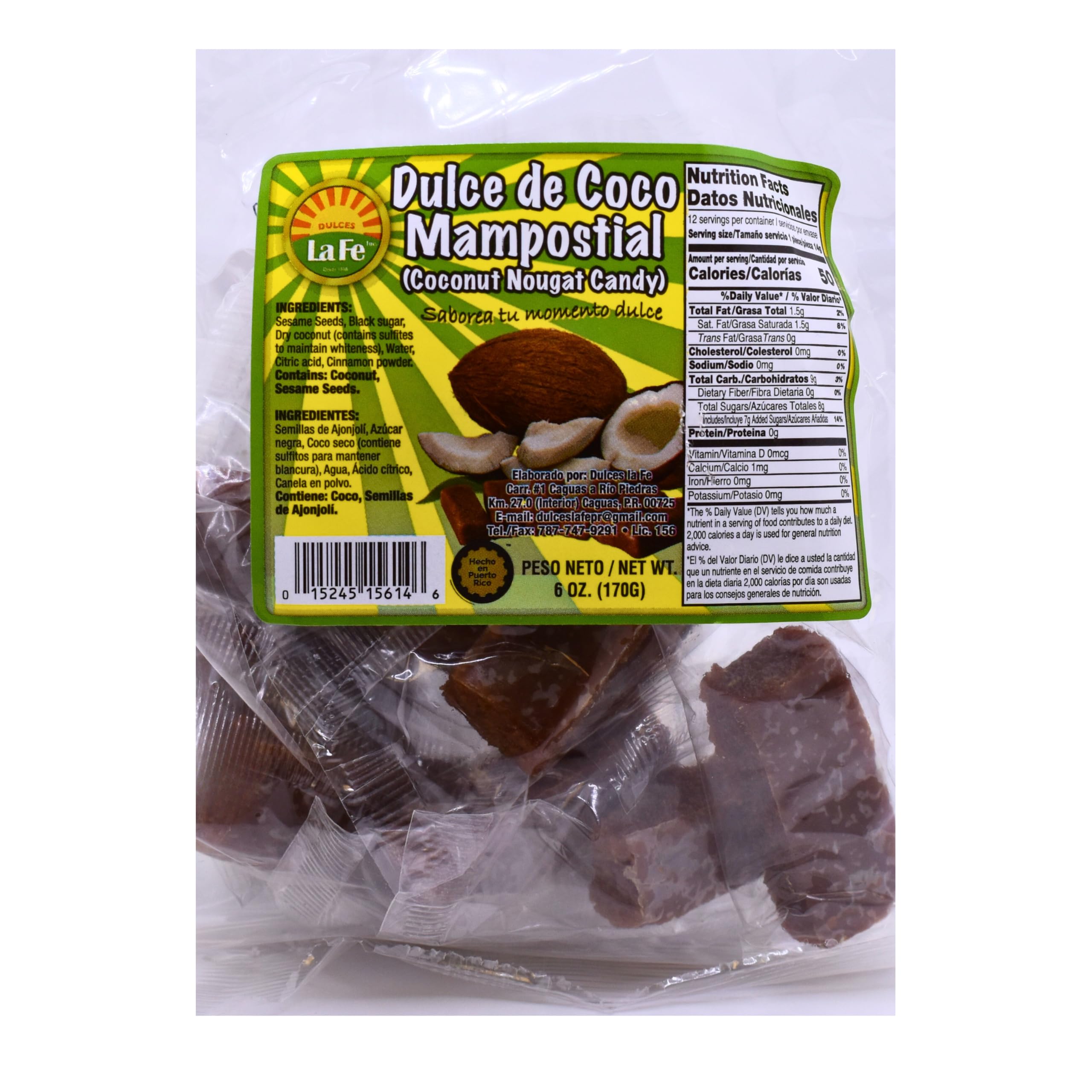 DULCE DE COCO MAMPOSTIAL-MANPOSTIAL COCONUT SWEET