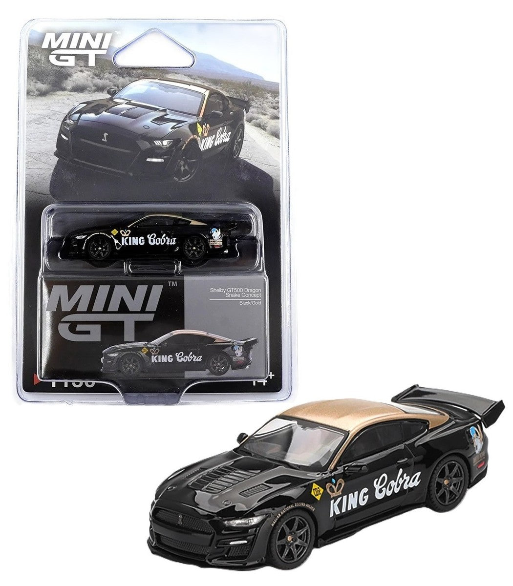 1/64 SHELBY GT500 DRAGON SNAKE CONCEPT (BLACK/GOLD) - MINI GT