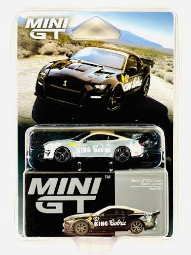 1/64 SHELBY GT500 DRAGON SNAKE CONCEPT “CHASE RAW” (BLACK/GOLD) - MINI GT