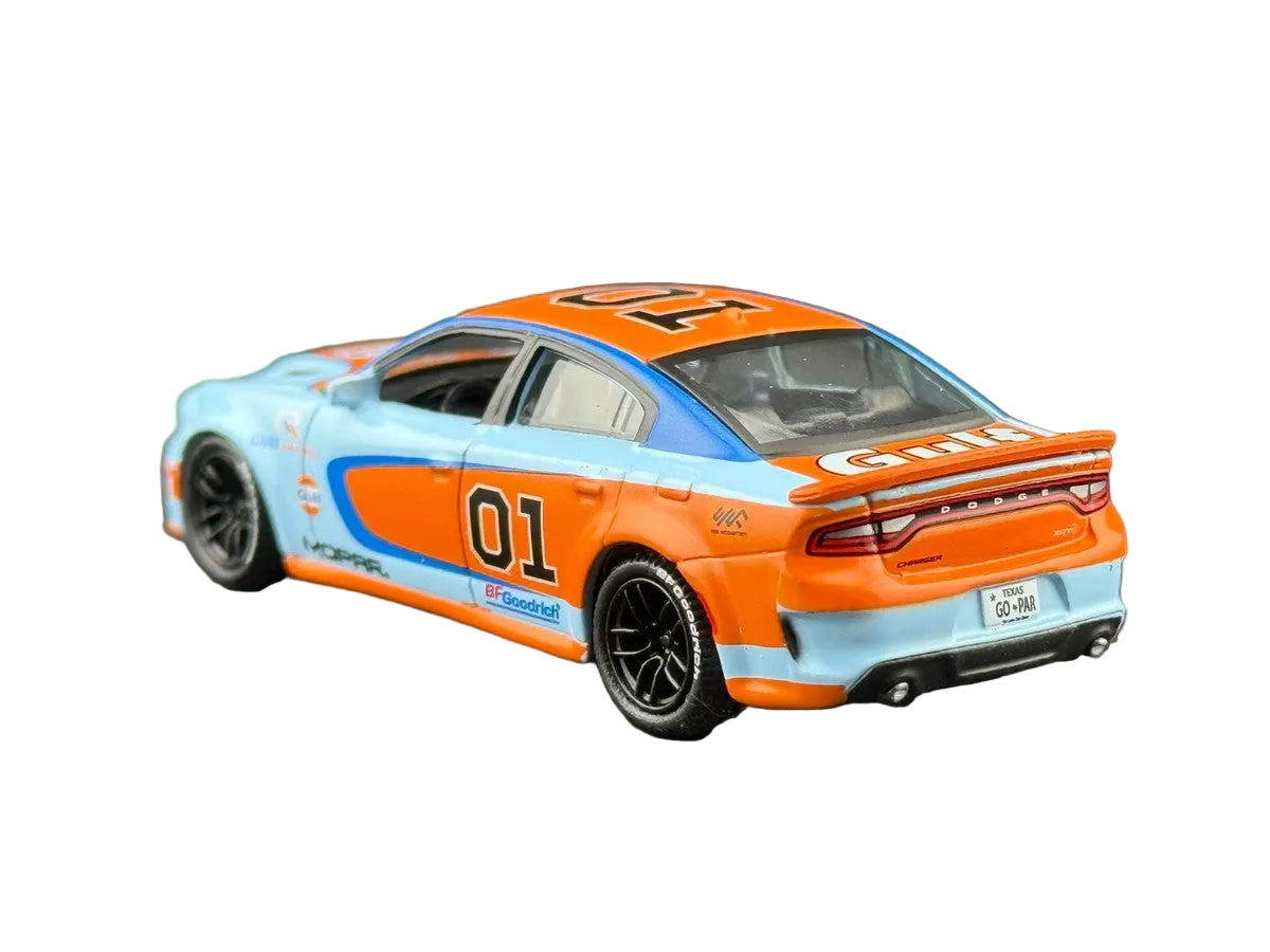 1/64 2021 DODGE CHARGER SRT HELLCAT “GULF” - AUTO WORLD
