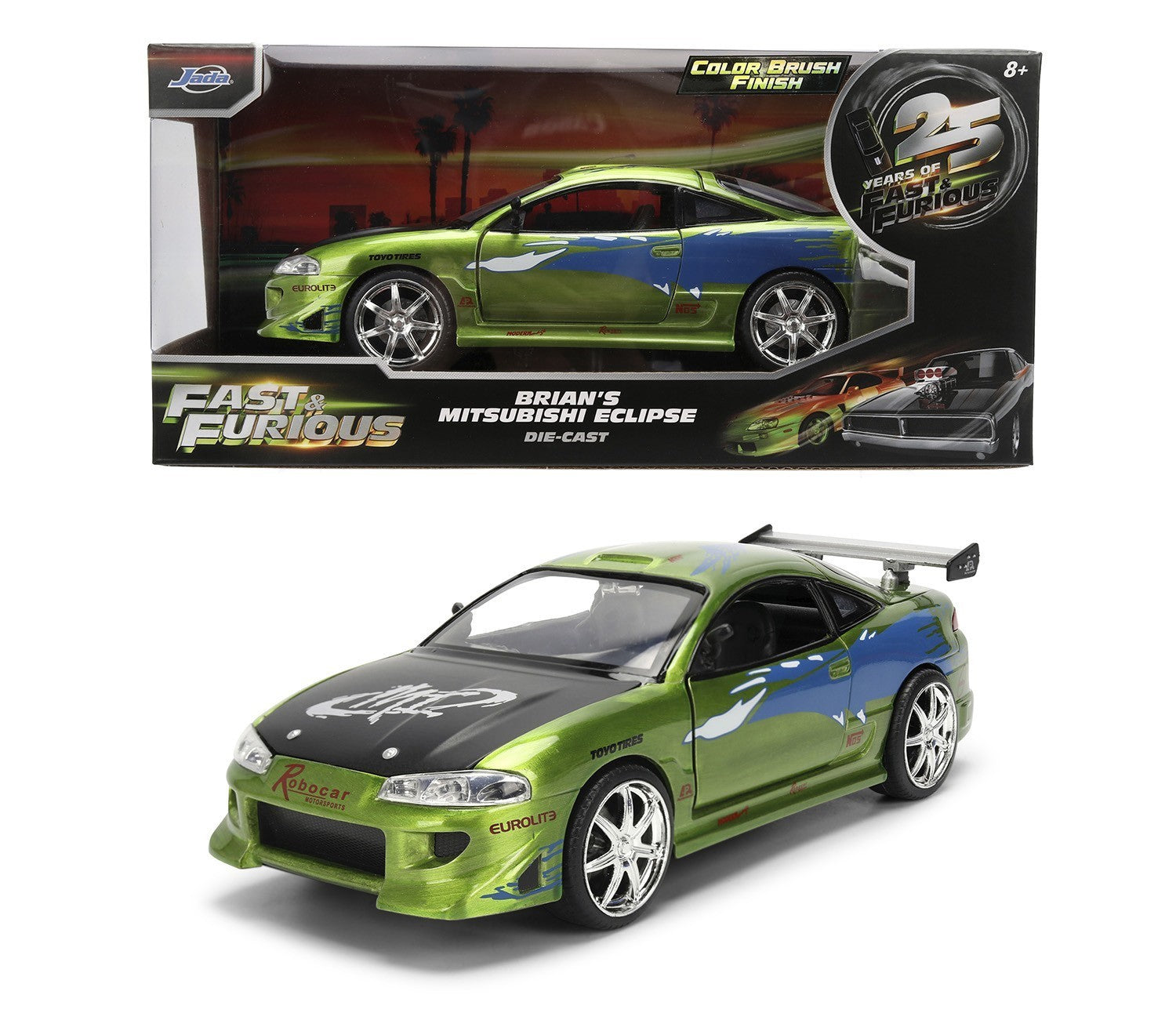 1/24 BRIAN’S MITSUBISHI ECLIPSE “COLOR BRUSH FINISH” 25 YEARS - FAST & FURIOUS