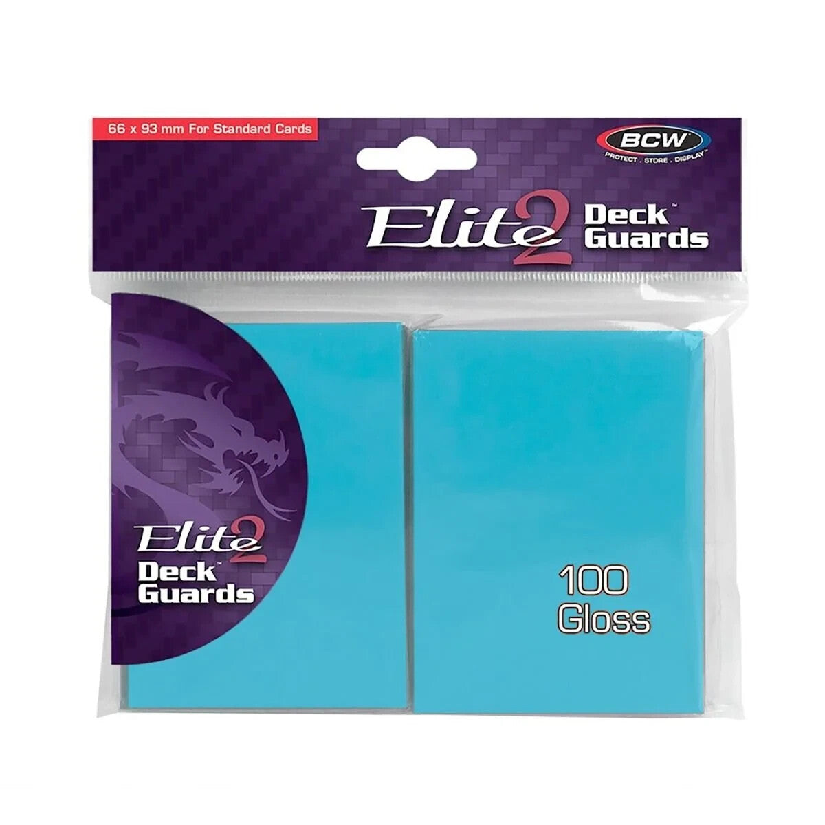 DECK GUARD - ELITE 2- AZURE BLUE 100PCS 66 X 93 MM