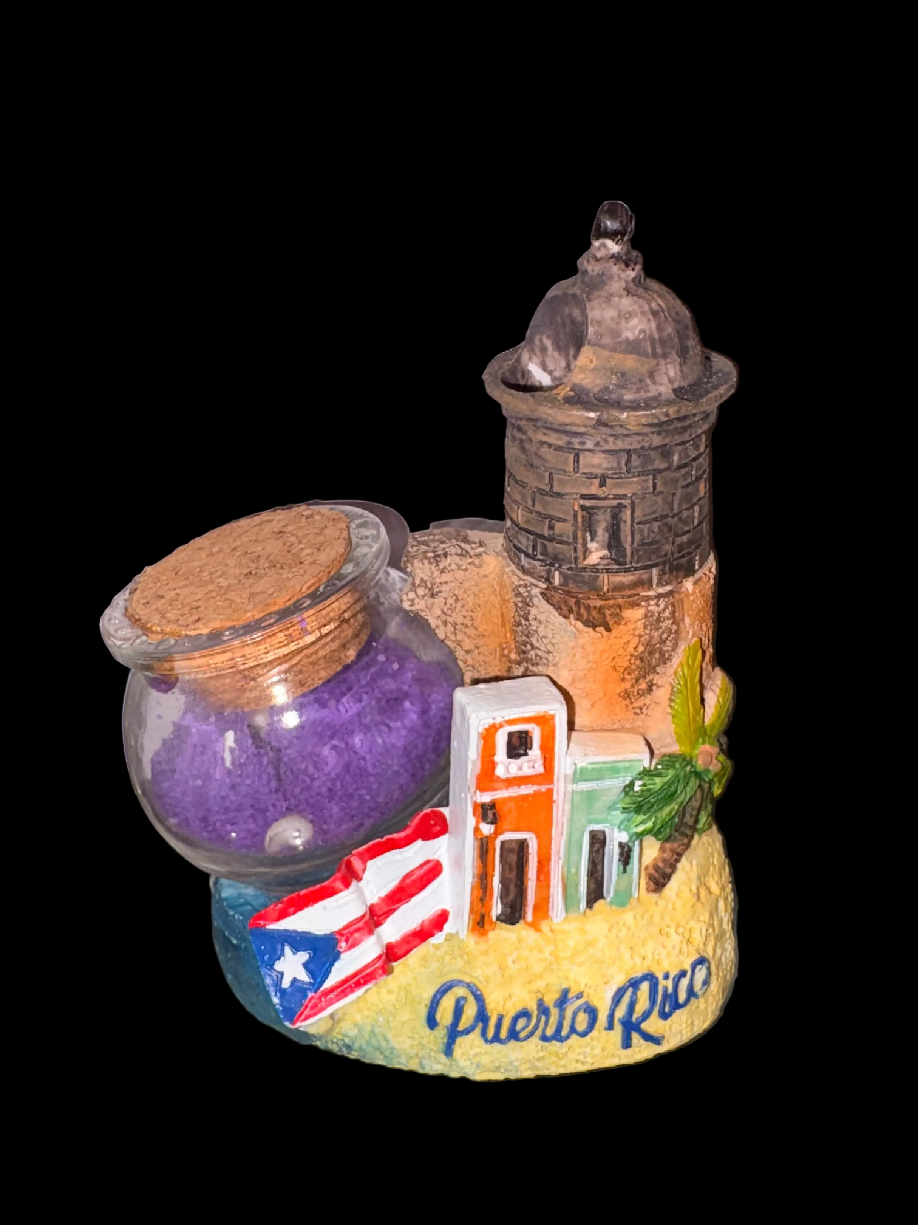 PEN HOLDER SAND GARITA - PUERTO RICO LAPICERO GARITA CON ARENA