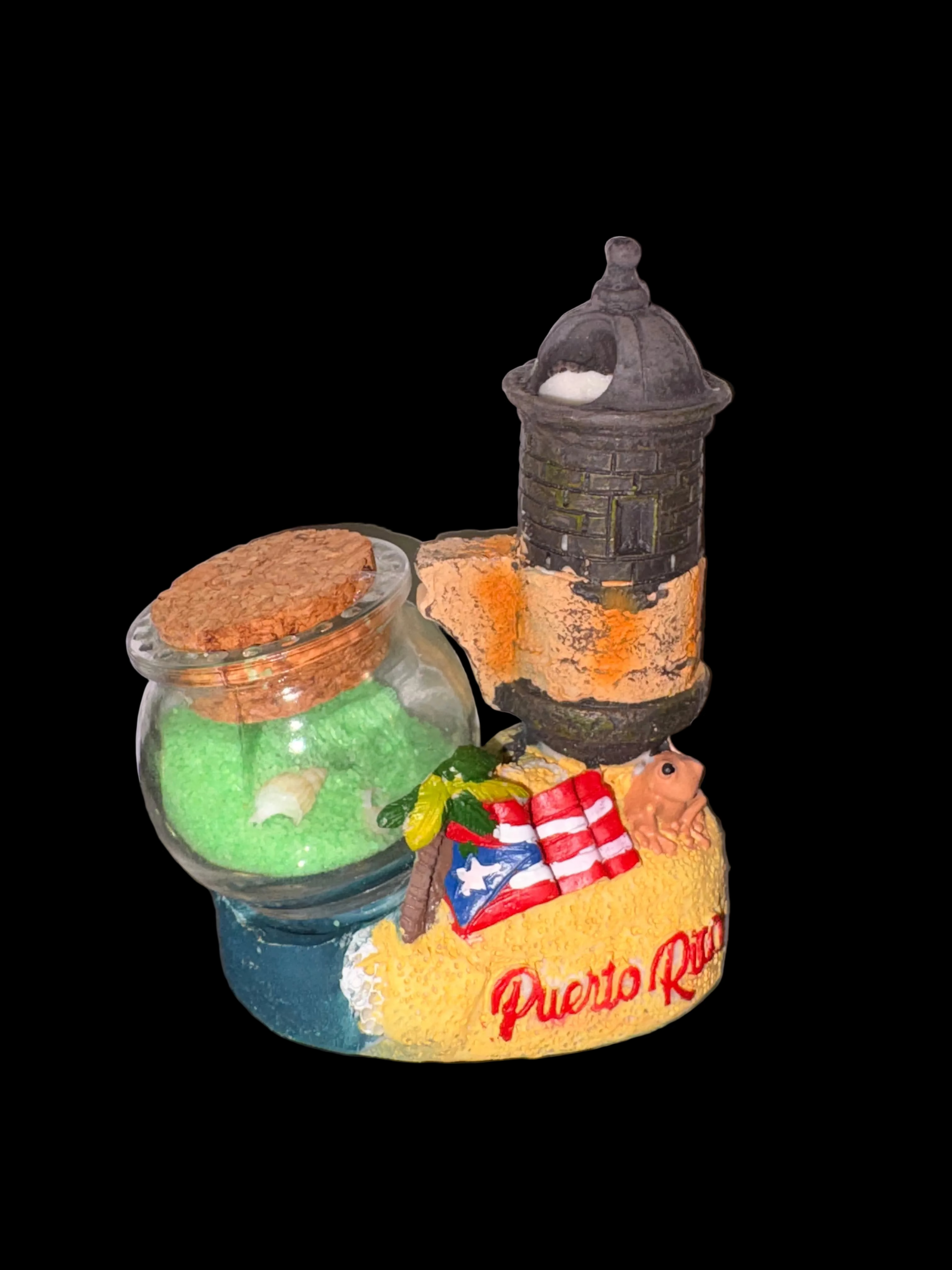 PEN HOLDER SAND GARITA - PUERTO RICO LAPICERO GARITA CON ARENA