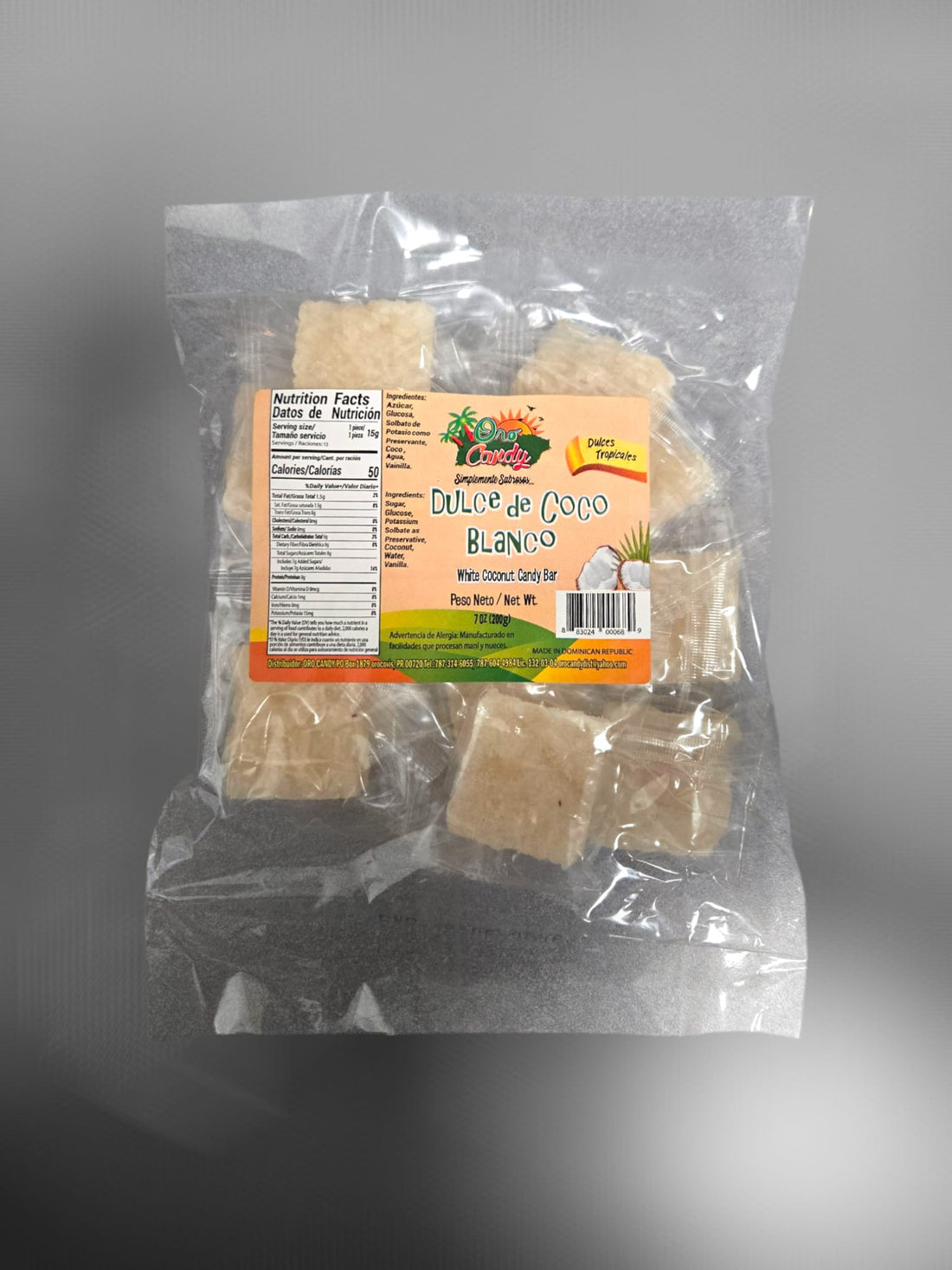 DULCE DE COCO BLANCO - WHITE COCONUT CANDY BAR