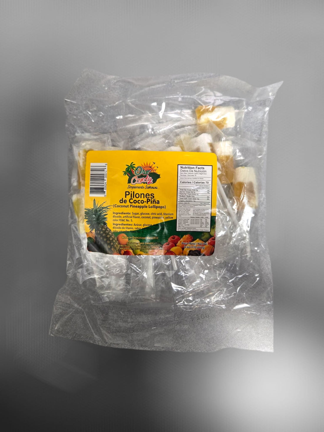 PILONES DE COCO-PIÑA - COCONUT PINEAPLE LOLLIPOPS