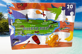 ROMPE CABEZA DE PUERTO RICO - PUERTO RICO PUZZLE - 20 PIECES - MAPA / ISLA