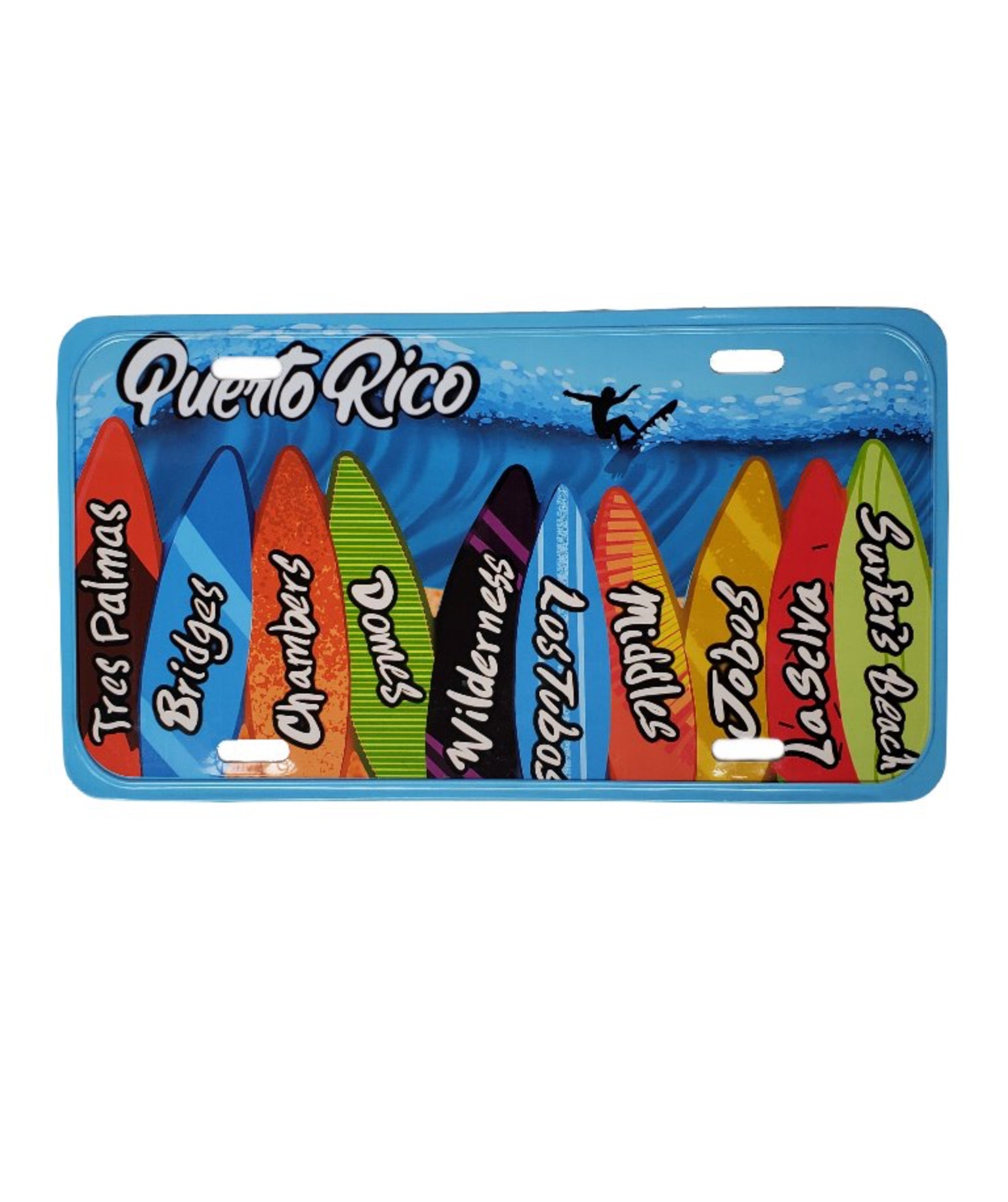 Tablilla Puerto Rico Flag & Surfboard