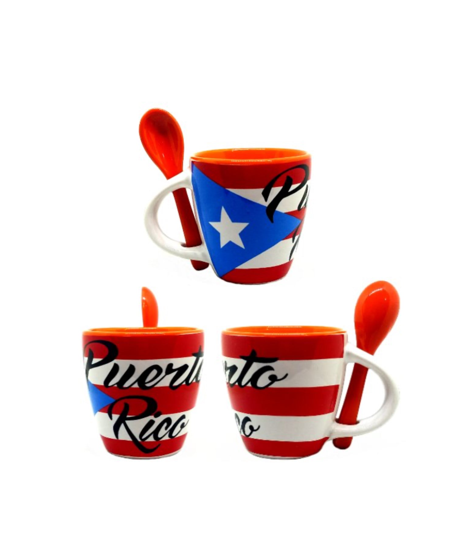 Puerto Rico Coffee Cup with Spoon Handel Ceramics Mug 10.oz