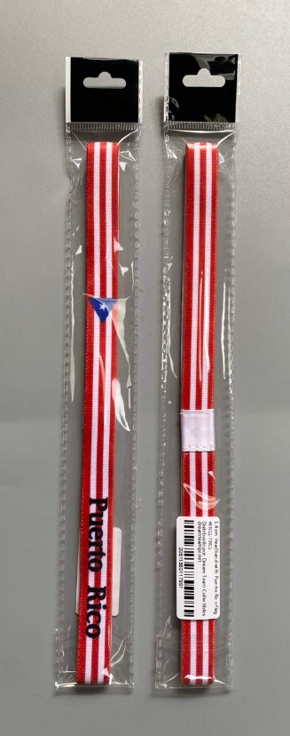 SPORT HEADBAND WITH PUERTO RICO FLAG
