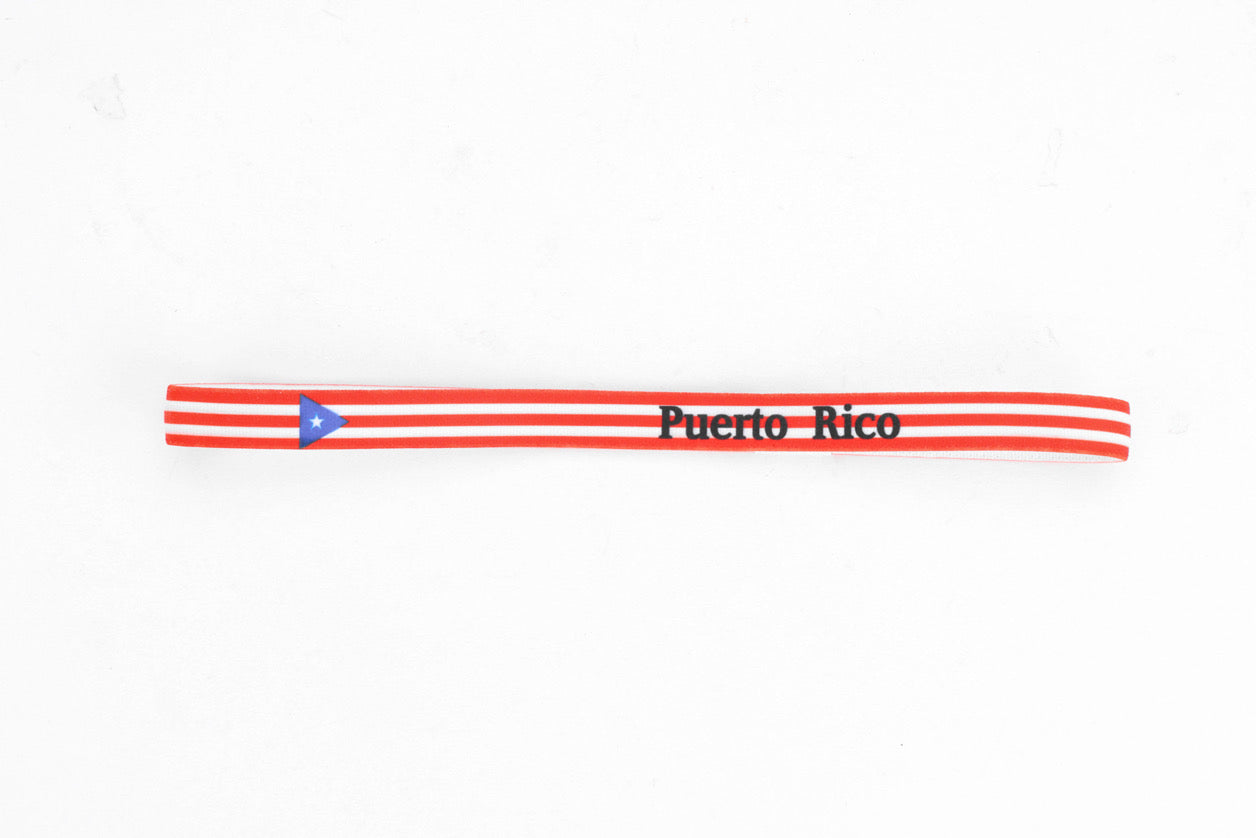 SPORT HEADBAND WITH PUERTO RICO FLAG