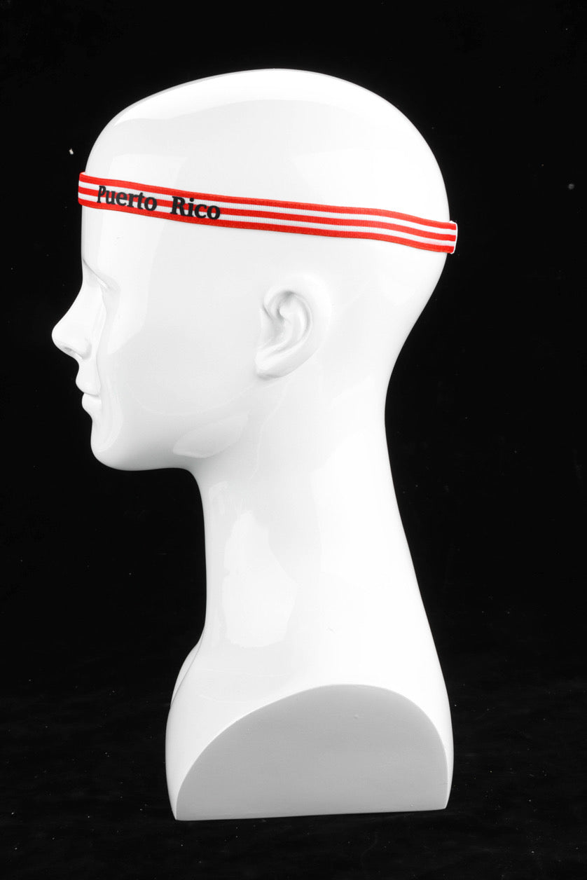 SPORT HEADBAND WITH PUERTO RICO FLAG