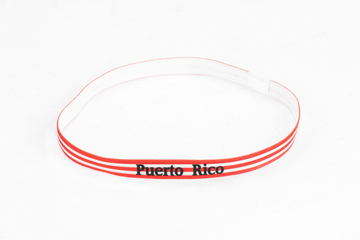 SPORT HEADBAND WITH PUERTO RICO FLAG