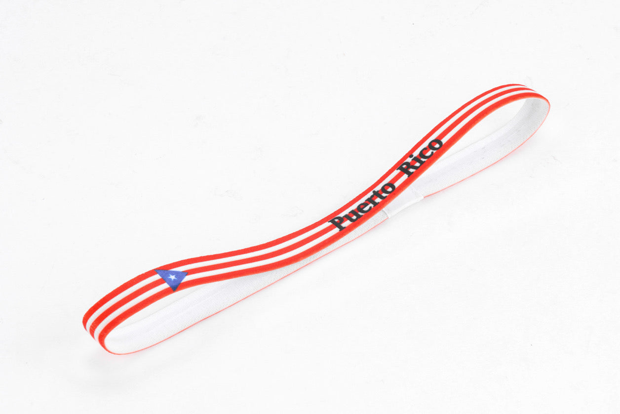 SPORT HEADBAND WITH PUERTO RICO FLAG