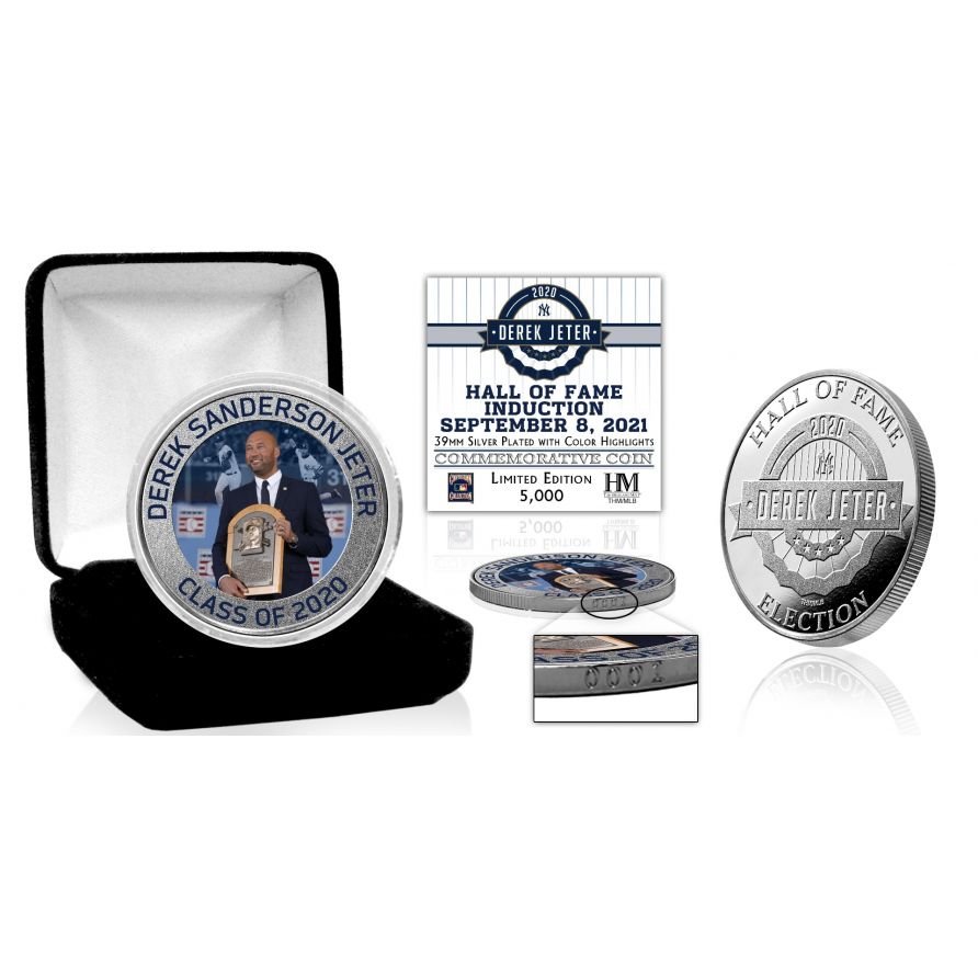 MONEDA DE PLATA DE LA CASA DE LA MONEDA DEL DÍA DE LA INDUCCIÓN DE DEREK JETER