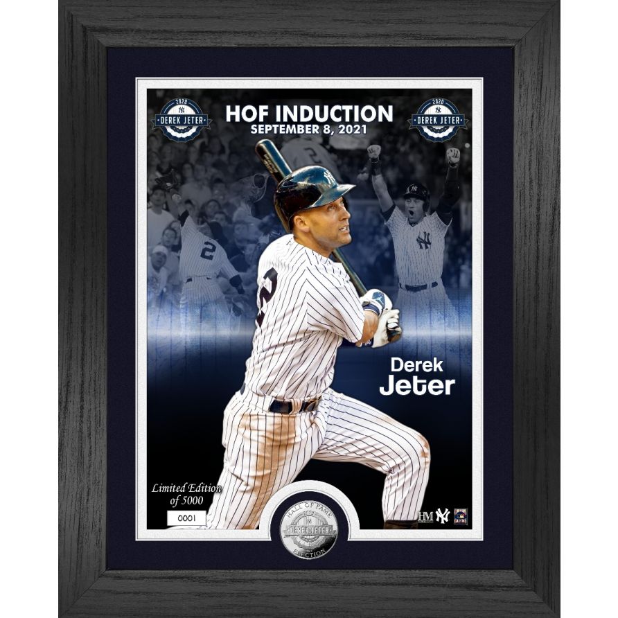MONEDA DE PLATA DE INDUCCIÓN DEL HOF 2020 DE DEREK JETER FOTO MINT
