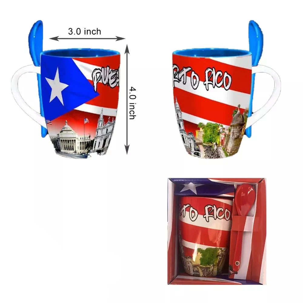TAZA - VIEJO SAN JUAN CON CUCHARA
