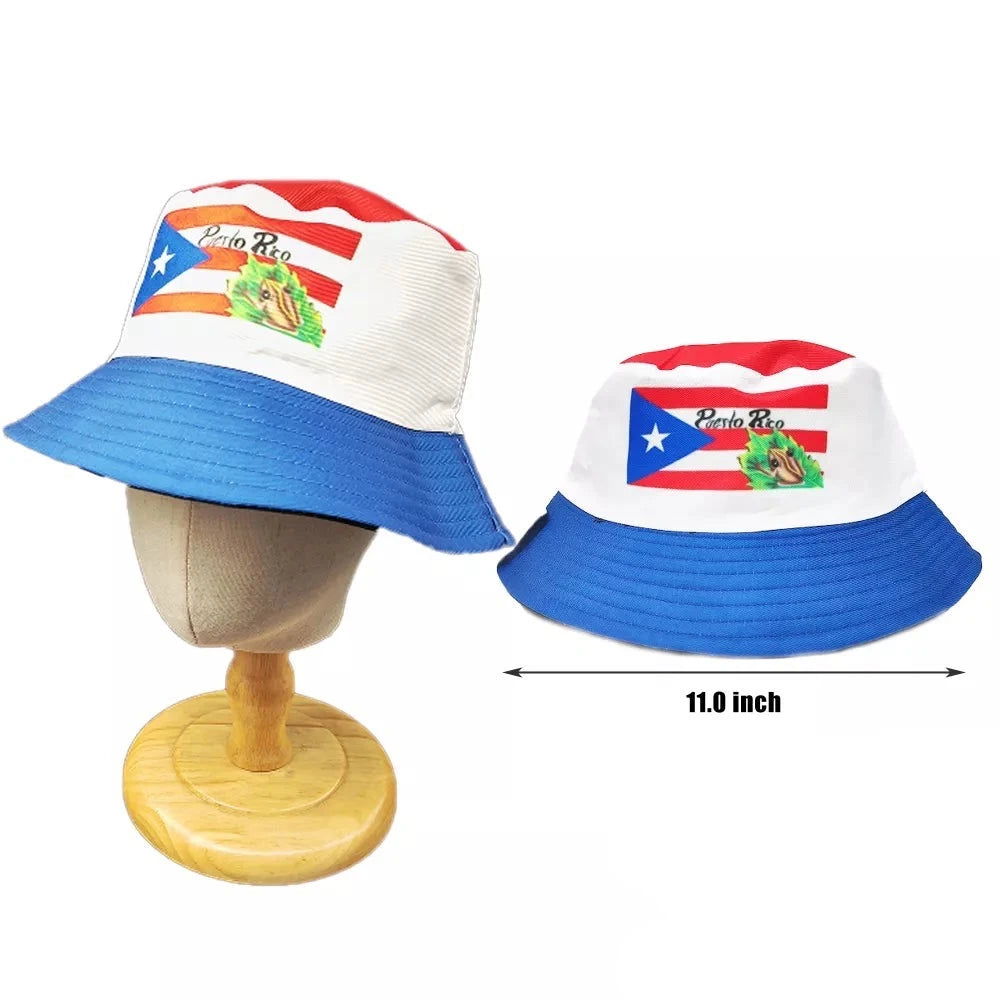 GORRO COQUI Y BANDERA DE PUERTO RICO- COQUI & FLAG BUCKET HAT PUERTO RICO