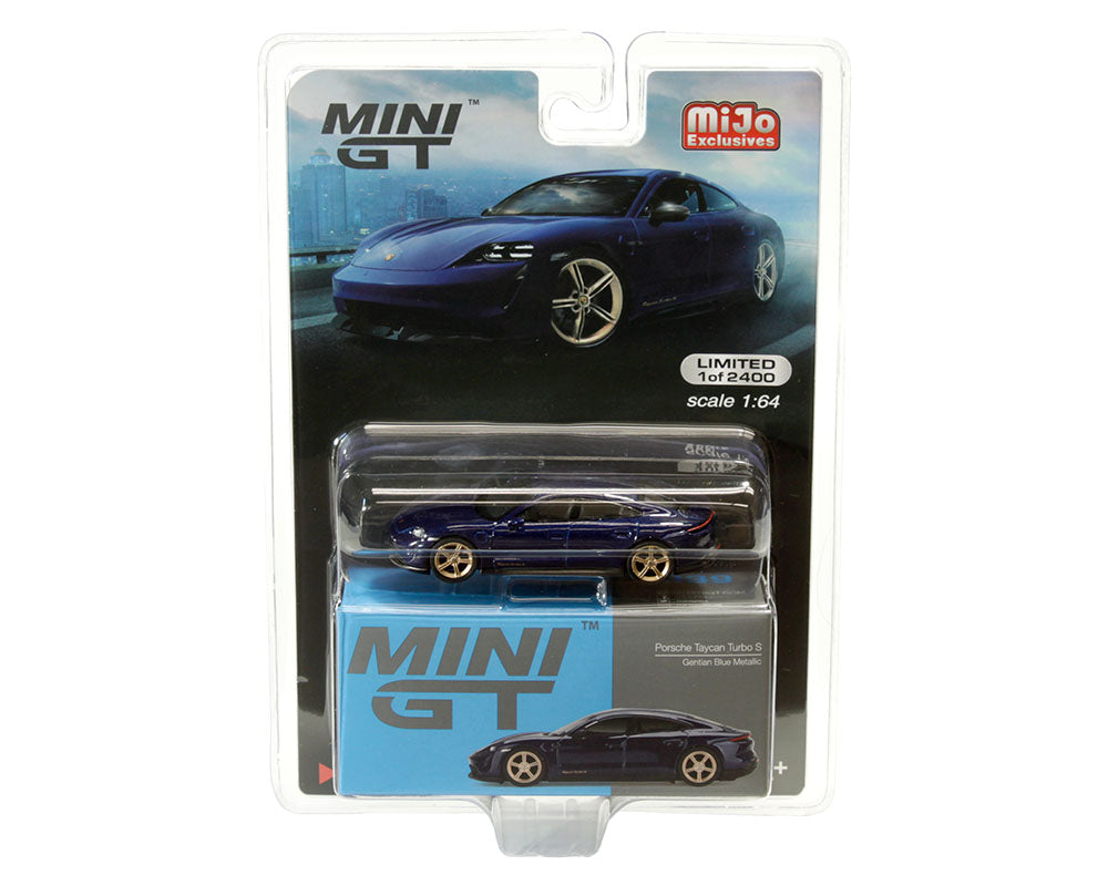 1/64 PORSCHE TAYCAN TURBO S GENTIAN BLUE METALLIC